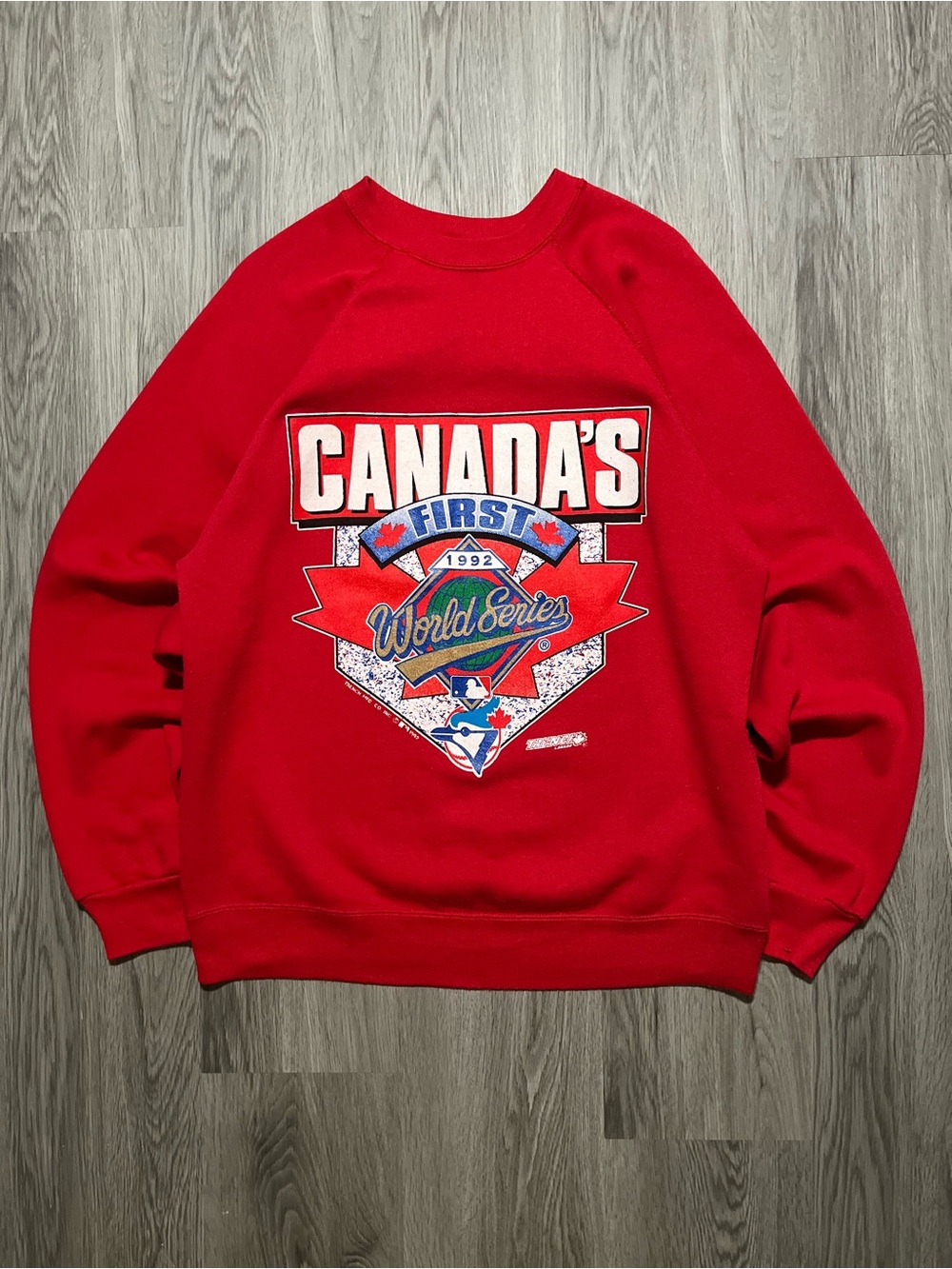 Vintage Toronto Blue Jays 1992 World Series Canada‘s first🇨🇦 graphic crewneck L